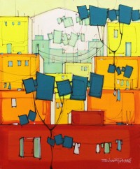 Salman Farooqi, 16 x 20 Inch, Acrylic on Canvas, Cityscape Painting, AC-SF-278